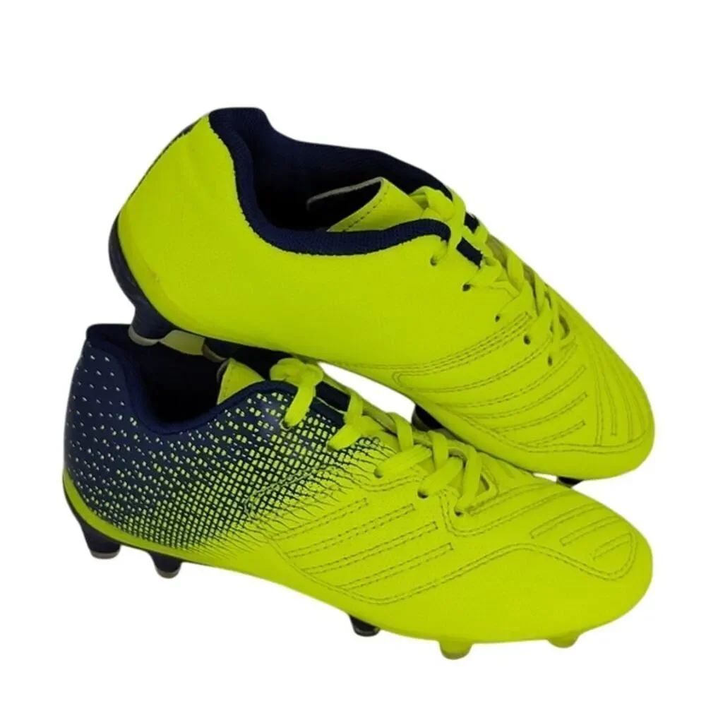 BROOMAN Boys Neon Yellow & Black Lace Up Soccer Cleats - Size 1